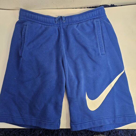 Mens Nike Blue Shorts Size Medium Sweatshirt Material  Athletic Gorp Core  Q0303 - Picture 1 of 10